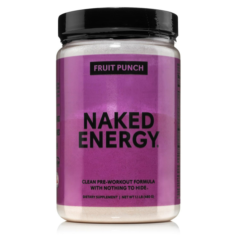 NAKED Fruit Punch Energy - Clean Pre Workout Supplement for Men and Women, Vegan Friendly, No Added Sweeteners, Colors Or Flavors - 30 Servings
