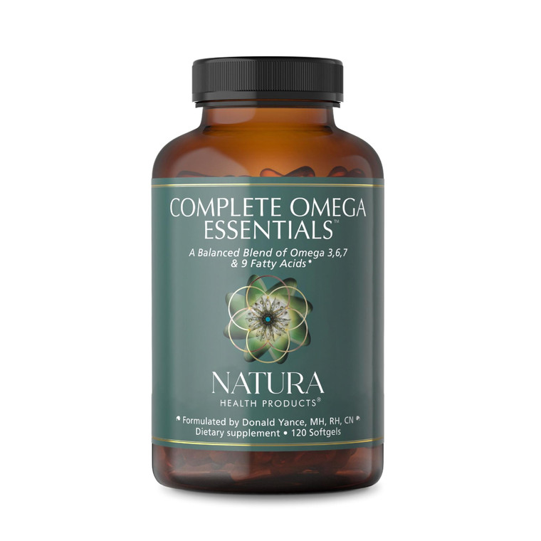 Natura Health Products Complete Omega Essentials Supplement - Balanced Blend of Omega 3, 6, 7, & 9 Fatty Acids - Featuring Fish Oil Concentrate, Bora