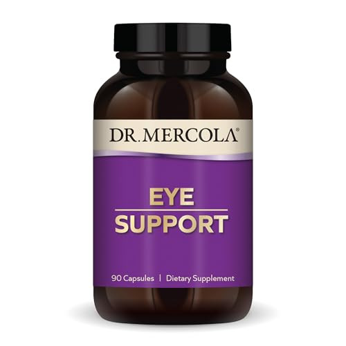 Dr. Mercola Eye Support - Supports Eye & Vision Health - with Lutein, Zeaxanthin, Organic Astaxanthin & Black Currant - Non-GMO, Gluten-Free & Soy Fr
