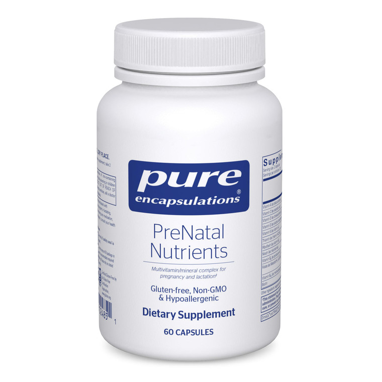 Pure Encapsulations PreNatal Nutrients - for Pregnancy & Lactation - Aids Energy & DNA Development* - with Folate, Choline & Iron - Gluten Free & Non