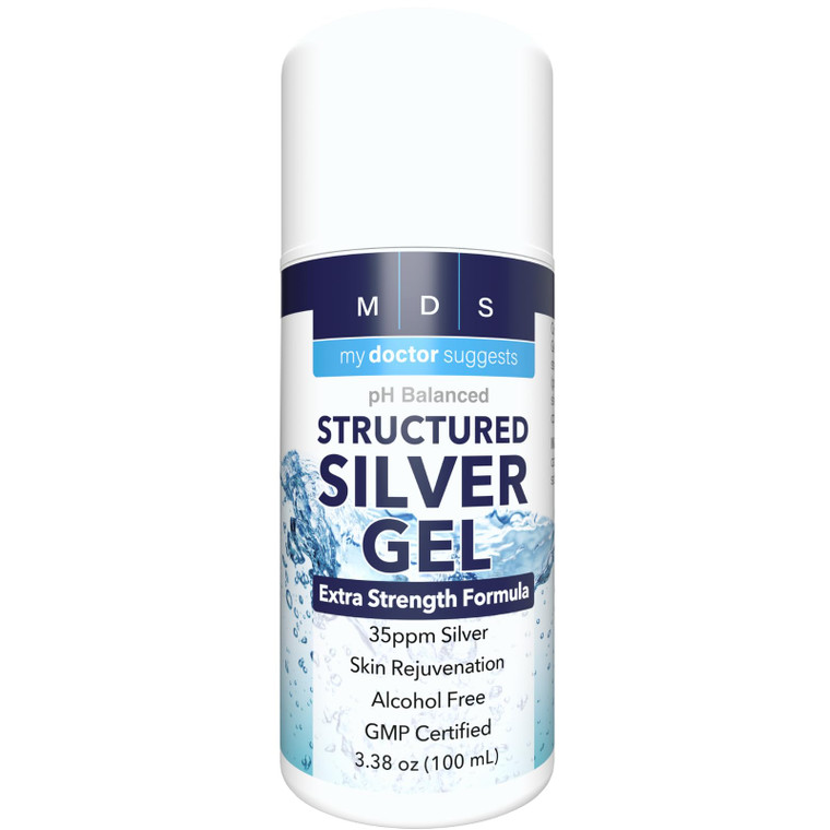 My Doctor Suggests Structured Colloidal Silver Gel Extra Strength - Topical Cooling - pH Balanced 35ppm Structured Silver Provides Soothing Relief of