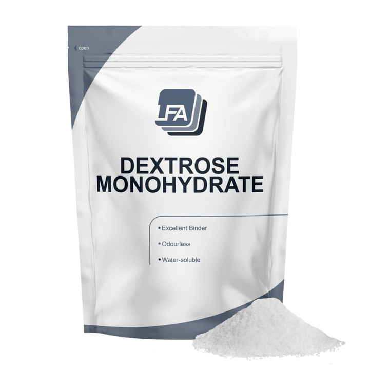 Dextrose Monohydrate Powder - 5 kg (11 lb) - Food Grade Sweetener - Post Workout Supplement Ingredient - Tablet Capsule Carrier Excipient