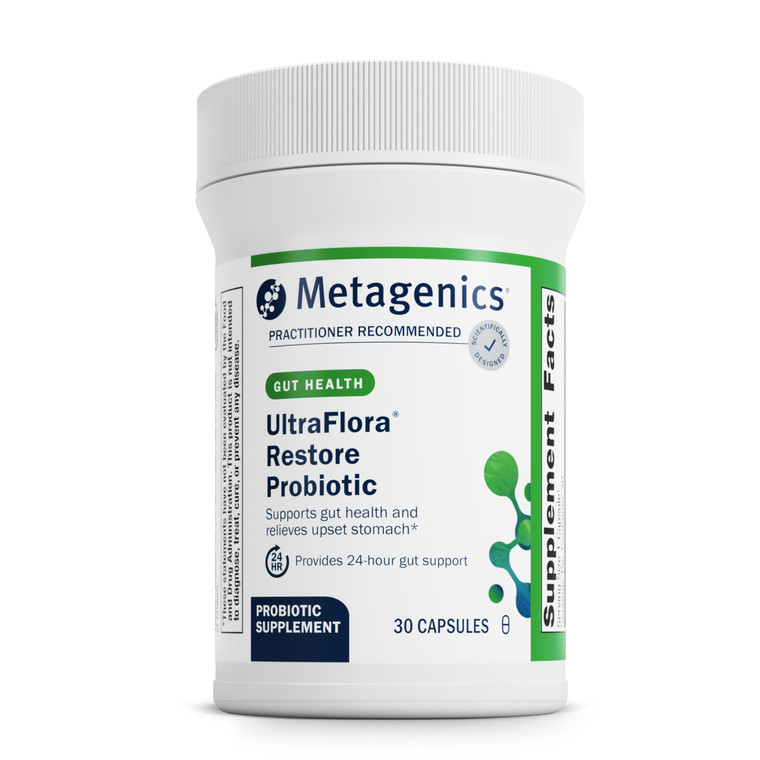 Metagenics UltraFlora Restore Probiotic - 20 Billion CFU - Relief for Occasional Loose Stools* - Supports Gut Health* with Clinically Tested Lactobac