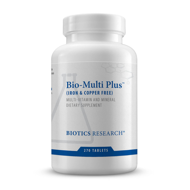 Biotics Research Bio Multi Plus Iron and Copper Free Multivitamin, Chelated Minerals, Emulsified Fat Soluble Vitamins, Iron Free, Copper Free, High a