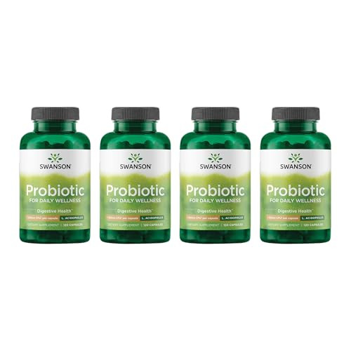 Swanson Probiotic - Digestive Health Supplement w/ 1 Billion CFU per Capsule - Natural Formula Supporting Bowel Regularity & Daily Wellness - (120 Ca