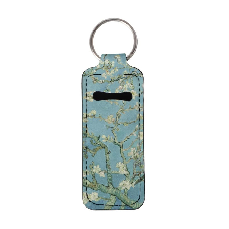 JooMeryer Women's Oil Painting Printed Chapstick Holders Lip Balm Holder Chapstick Sleeve Pouch Portable Pocket Keychains,Blossoming Almond Tree