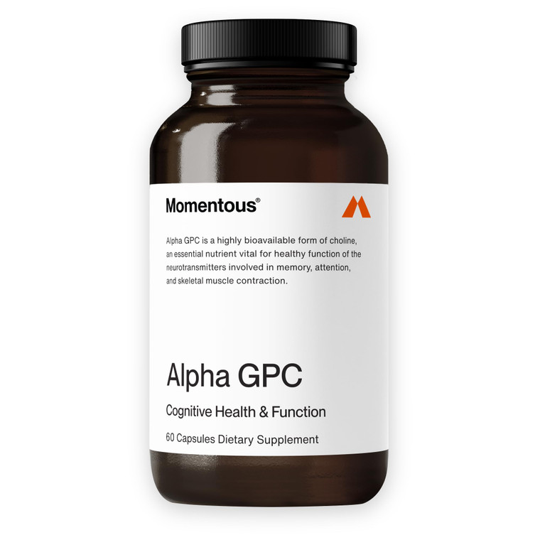 Momentous Alpha GPC Supplement - Cognitive Health & Function Support - NSF Certified for Sport - GMO- & Gluten-Free - 60 Servings