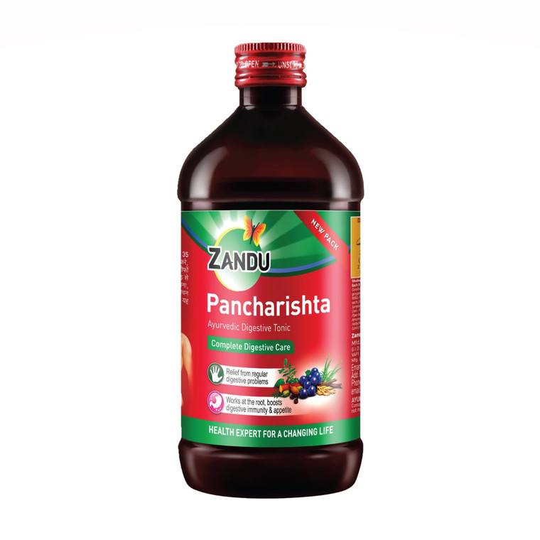 Zandu Pure Pancharishta Tonic | Made from 32 Ayurvedic Herbs | Builds Digestive Immunity | Regulates Bowel Movement | Provides Strength & Energy | 15