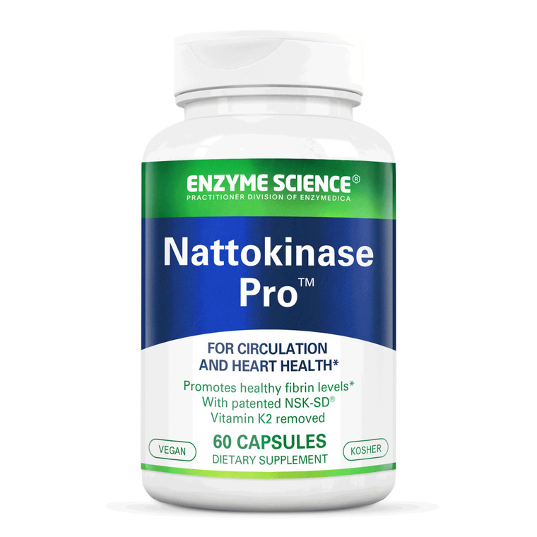 Enzyme Science Nattokinase Pro with NSK-SD - Organic Supplement - Best enzymes for Cardiovascular and Circulatory Support - Vegan and Kosher - 60 Cap
