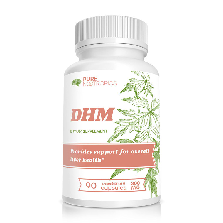 Pure Nootropics Dihydromyricetin (DHM) 300 mg Capsules | Hovenia Dulcis Extract | 90 Veg Cap Value Pack | Support Liver Health | After Alcohol Suppor