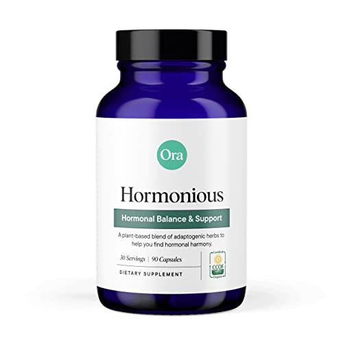 Ora Organic Natural Hormone Balance Supplement & Hormonal Acne Relief for Women - Support Skin, Mood, Energy, PMS & Menopause - Ashwagandha, Maca, Bu
