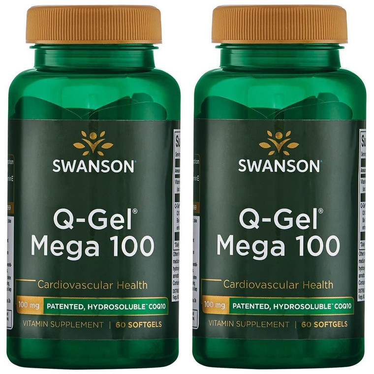 Swanson Q-Gel Mega 100 100 Milligrams 60 Sgels (2 Pack)