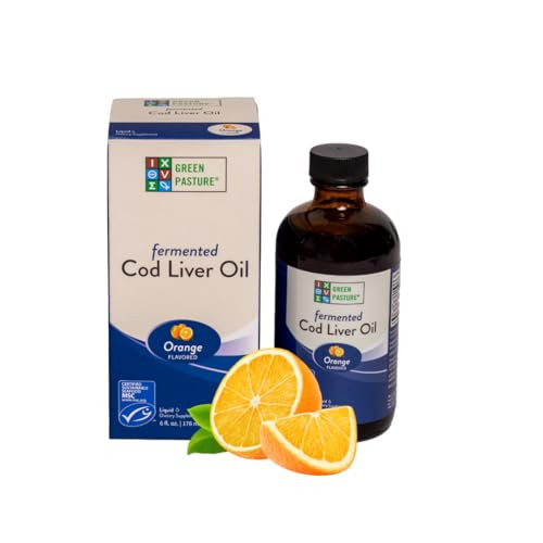 Green Pasture - Fermented Cod Liver Oil Liquid - 6 fl. oz. - Orange