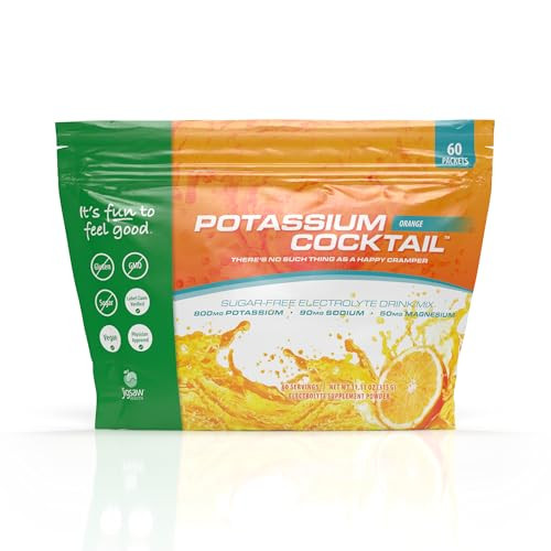 Jigsaw Health Potassium Cocktail | Formerly Pickleball Cocktail | Orange Flavor | 60 Servings (Packets)