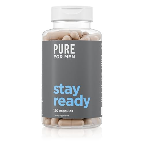 Pure for Men Original Vegan Cleanliness Stay Ready Fiber Supplement | Helps Promote Digestive Regularity | Psyllium Husk, Aloe Vera, Chia Seeds, Flax