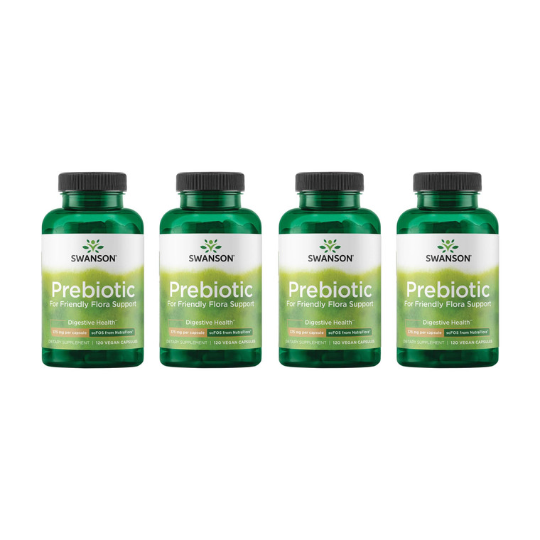 Swanson Prebiotic Capsules - Promotes Friendly Flora Support & Overall Digestive Health - Prebiotic Fiber Promoting Gut Health & Immune Health Suppor