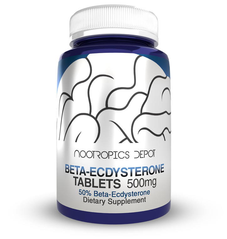 Nootropics Depot Beta Ecdysterone/20-Hydroxyecdysone 50% Tablets | 500mg | Cyanotis Arachnoidea Extract | Phytoecdysteroid | 30 Count
