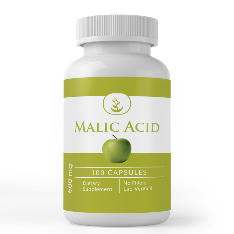 Malic Acid (100 Capsules) Alpha Hydroxy Acid, Always Pure, Lab Verified