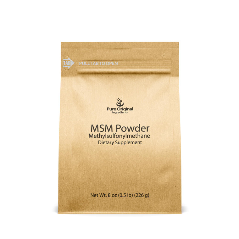 PURE ORIGINAL INGREDIENTS Methylsulfonylmethane (8 oz) MSM, Natural Sulfur, Dietary Supplement