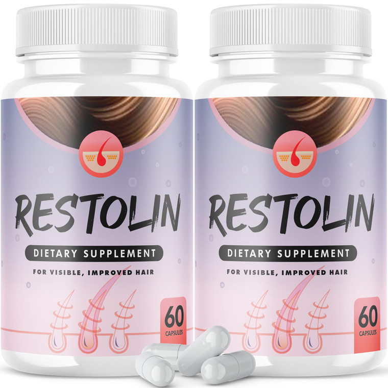 (2 Pack) Restolin Advanced Hair Regrowth Growth Pills Supplement (120 Capsules)