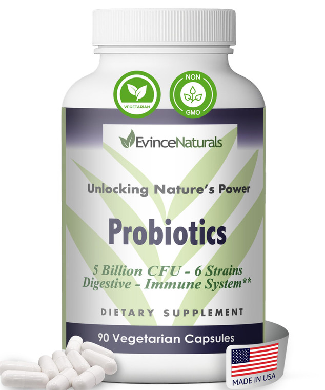 Probiotic and Prebiotic Supplement - 6 Strains of Intense Regenerative Probiotics for Men & Women 5 Billion CFU - Bowel, Inflammation, Immunity, & Di