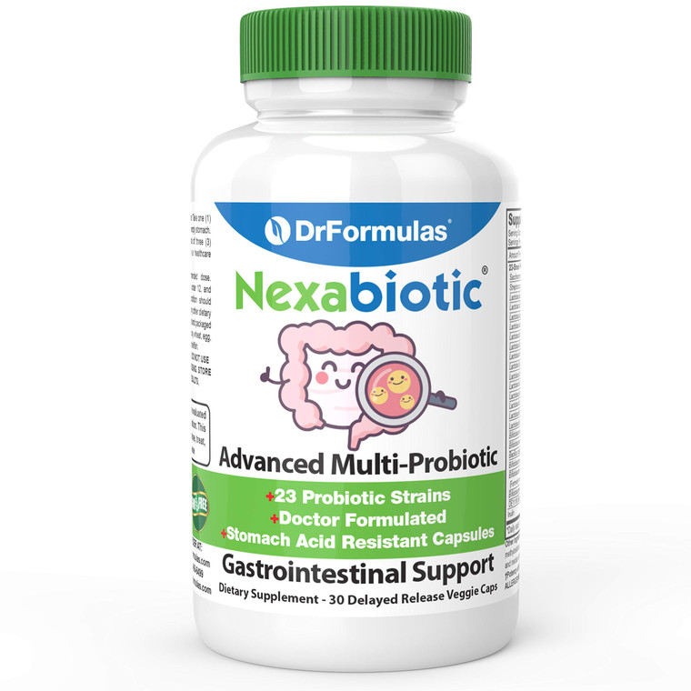 DrFormulas Nexabiotic 23 Multi Probiotic for Women and Men - Dr. formulated with Lactobacillus Acidophilus, Bifidobacterium Infantis, Saccharomyces B