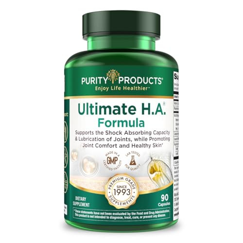 Purity Products Ultimate H.A. Formula - Clinically Studied BioCell Collagen - Dynamic Hyaluronic Acid Support for The Joints and Skin - 90 Count - fr