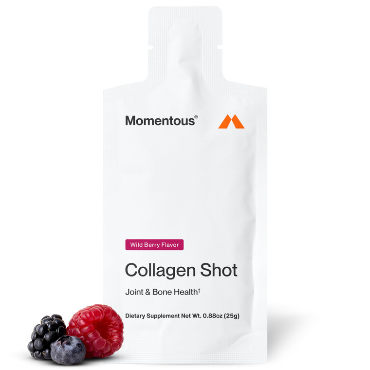 Momentous Collagen Shot Supplement - Hydrolyzed Bovine Collagen & Vitamin C to Help Support Joint, Bone, & Connective Tissue Health - NSF Certified f