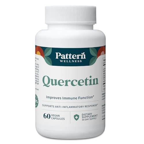 Pattern Wellness Quercetin Supplement with Bromelain - Immune Function & Cellular Health Support - Antioxidant & Whole Body Wellness - 60 Vegan Capsu