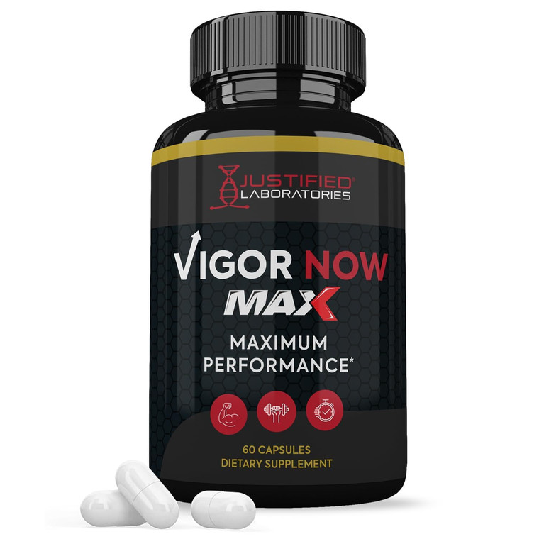 Justified Laboratories Vigor Now Max 1600MG Men's Health Formula 60 Capsules