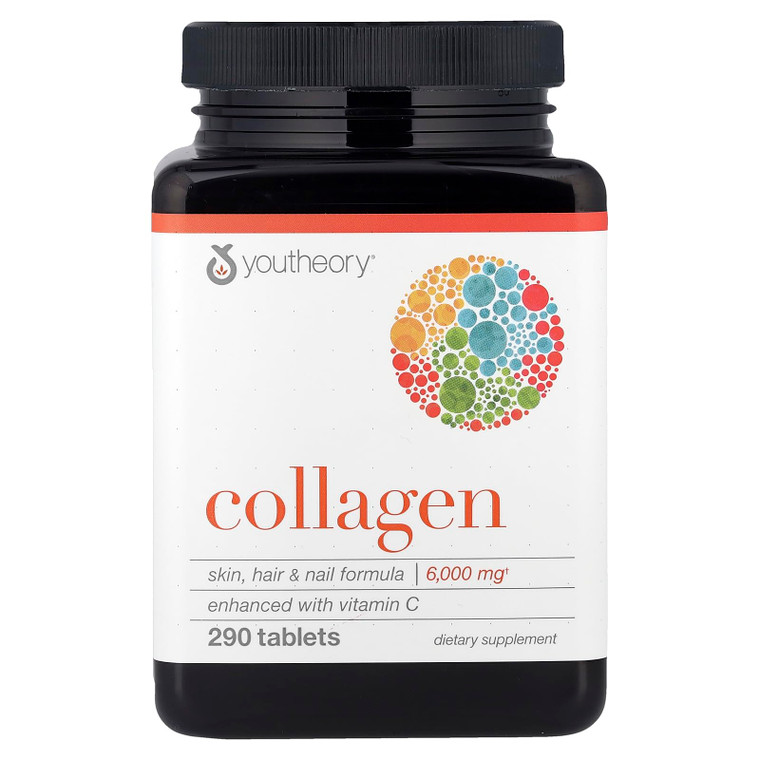 Youtheory Collagen Advanced with Vitamin C, 290 Count (1 Bottle)