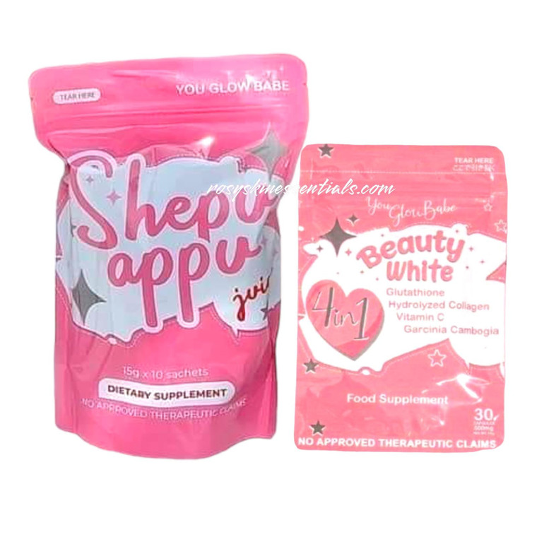 You Glow Babe Shepu Appu Shape Up Juice & Beauty White 4in1 Caps - Bundle