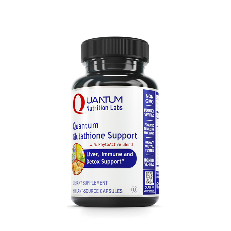 QNL Glutathione Support - Glutathione Capsules for Adults - Organic Antioxidant, Liver & Immune Support Supplement - Supports Eye Health - 60 Plant-S