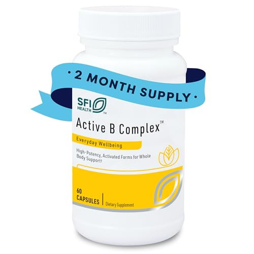 Klaire Labs SFI Health Active B Complex - Methylated Vitamin B Complex with Methyl Folate, B12, B6 and More - Support Healthy Energy, Brain, Liver &