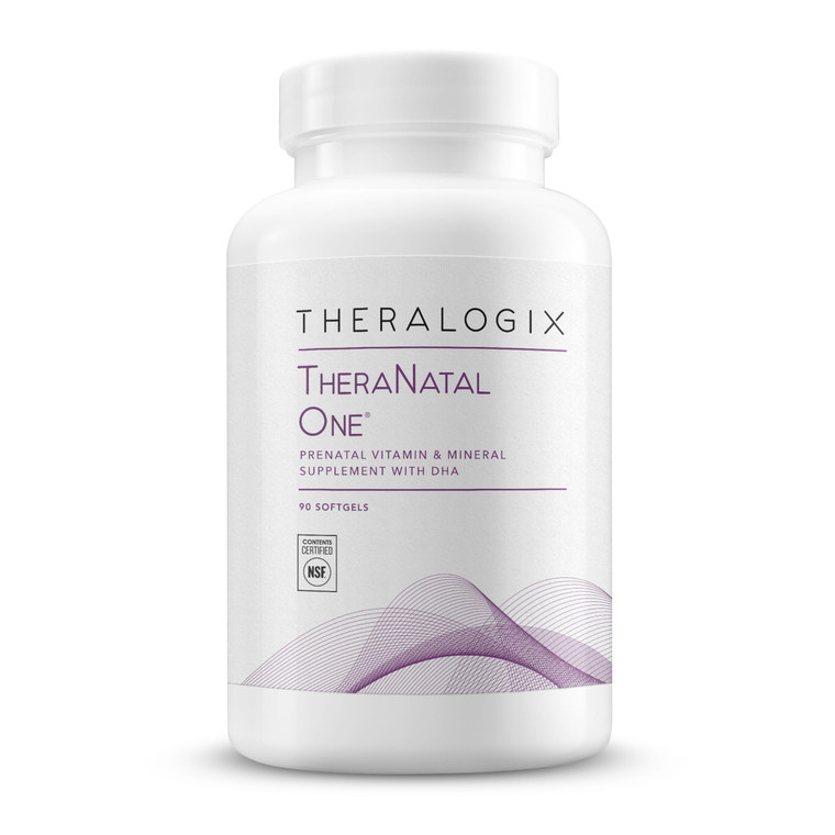 Theralogix TheraNatal One Prenatal Vitamin - 90-Day Supply - Prenatal Multivitamin with DHA, Vitamin D3, Methylated Folate, Iron & More to Support a