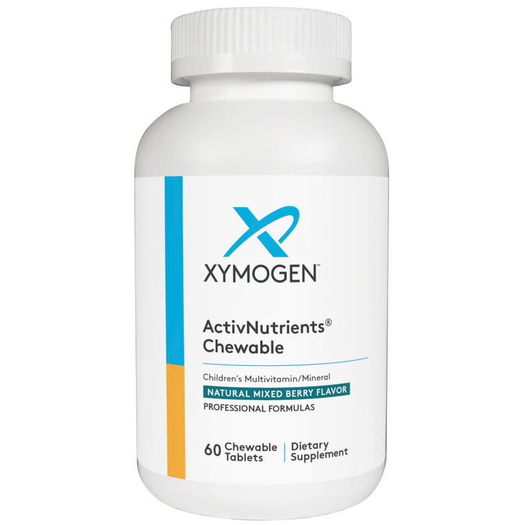 XYMOGEN Children's ActivNutrients Chewable - Mixed Berry Multivitamin for Kids - Multi Vitamin Multimineral for Wellness + Immune Support - Chelated