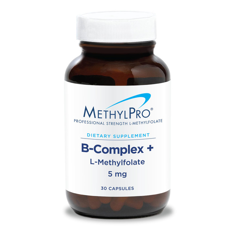 MethylPro B Complex + L-Methylfolate 5 mg - Bioavailable Methylated Vitamin Blend - Supports Energy and Stress - Vegetarian & Hypoallergenic - 30 Ser