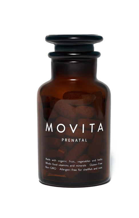 Movita Prenatal Multivitamin  Organic Fermented Whole Foods for Healthy Pregnancy, Fetal Development & Postnatal Support  Vegan, Gluten-Free, Non-G