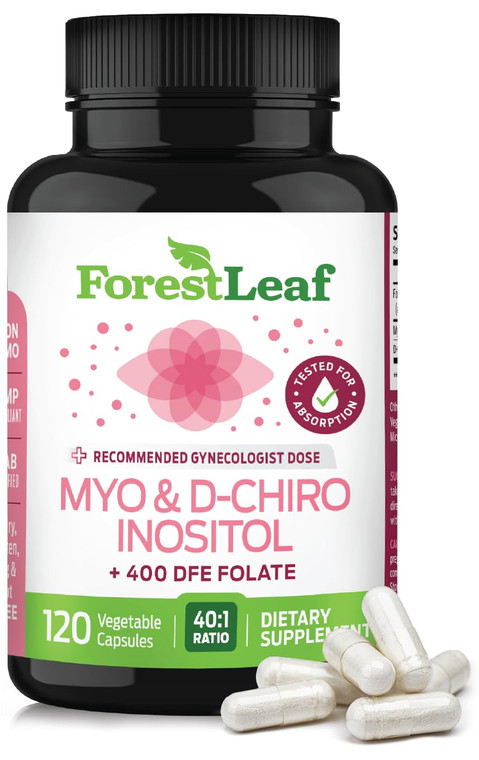 Myo-Inositol & D-Chiro Inositol Supplement for Women's Health | Fertility Supplements Women | Inositol 40:1 Ratio Support Ovarian Function & Healthy