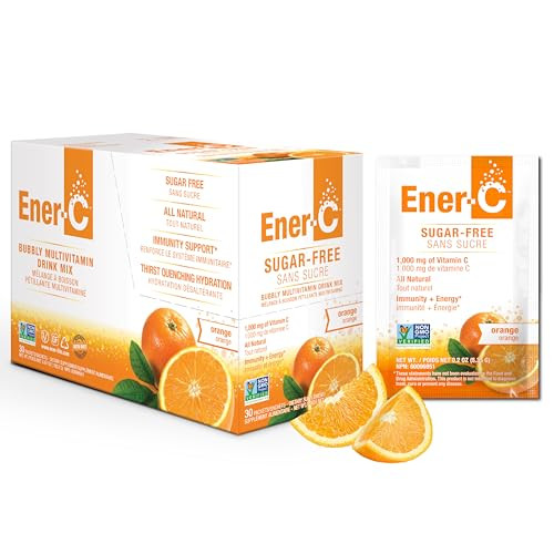 Ener-C Sugar Free Multivitamin Drink Mix - Vitamin Powder for Water, Electrolytes Powder No Sugar, Hydration Boost Packets, Zero Sugar, Vitamin C & B
