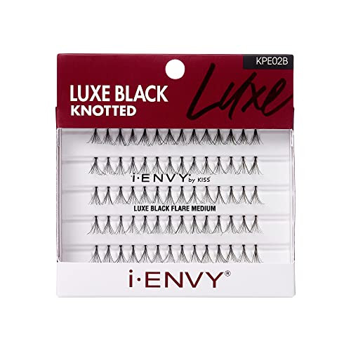 Kiss I Envy Luxe Black Medium Lashes Black
