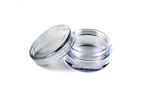 50 Pcs Clear Empty Plastic Cosmetic Containers 5 Gram Size Pot Jars Eyshadow Container Lot (50 Pcs)