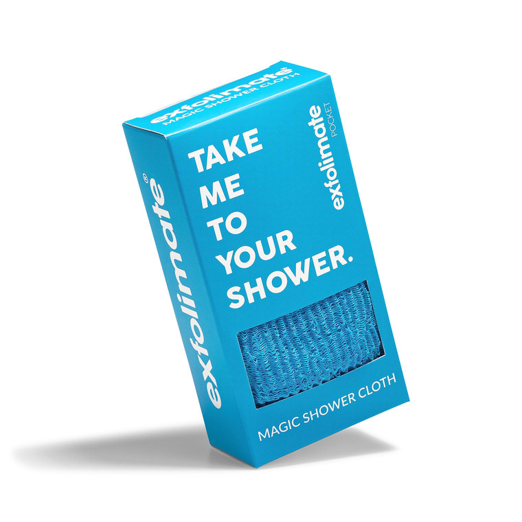 ExfoliMATE | Magic Exfoliating Shower Cloth Gently Removes Dead Skin for a Youthful Clear Complexion (Black - Pocket 2.0)