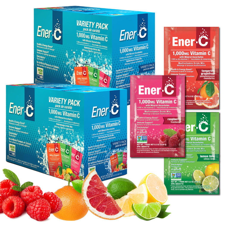 Ener-C Multivitamin Drink Mix - Vitamin Packets for Water, Electrolytes Powder Packets, Vitamin Drink Mix, Hydration Liquid Mix, Immune Booster for A