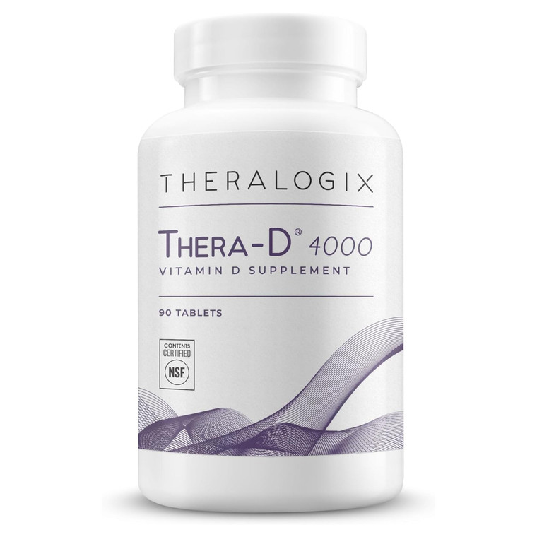 Theralogix Thera-D 4000 Vitamin D Supplement - 4,000 IU (100 mcg) Vitamin D3 Tablets - 90-Day Supply - Immune Support Supplement for Women & Men - Ai