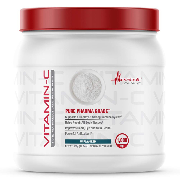 Metabolic Nutrition Vitamin C, 1000mg, Pure Pharma Grade, High Absorption Ascorbic Acid (500 g)
