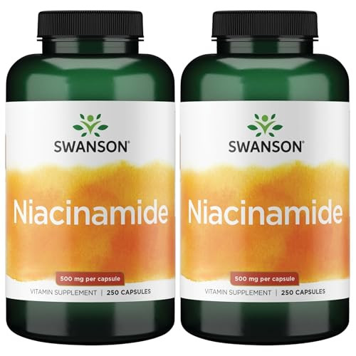 Swanson Niacinamide 500 mg 250 Caps (2 Pack)
