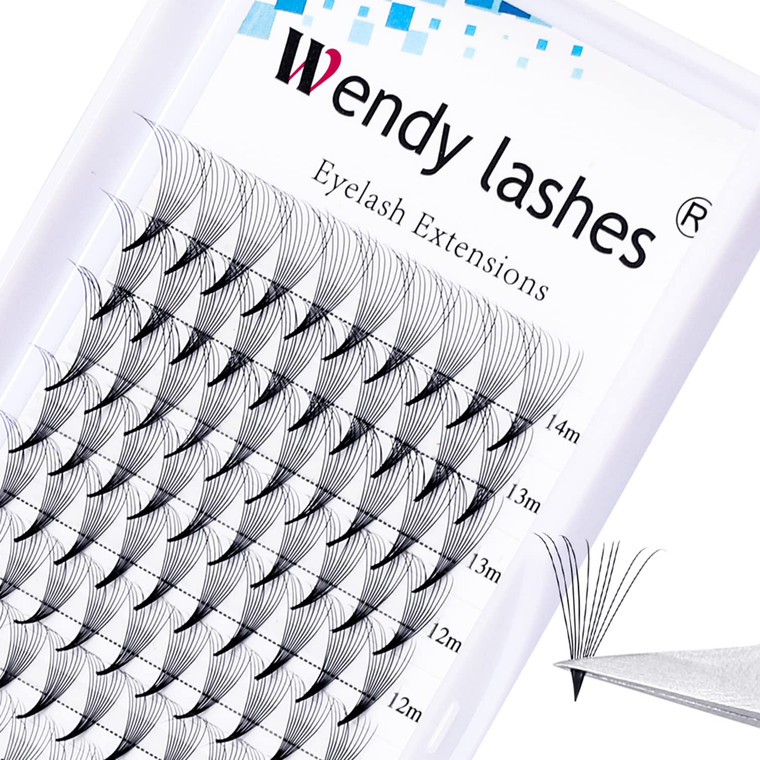 Premade Fans Eyelash Extensions 5D 6D 7D 8D 10D Volume Lash Extensions 0.07mm Thickness Short Stem heat bonded Premade Fans Russian Volume Pre-fanned
