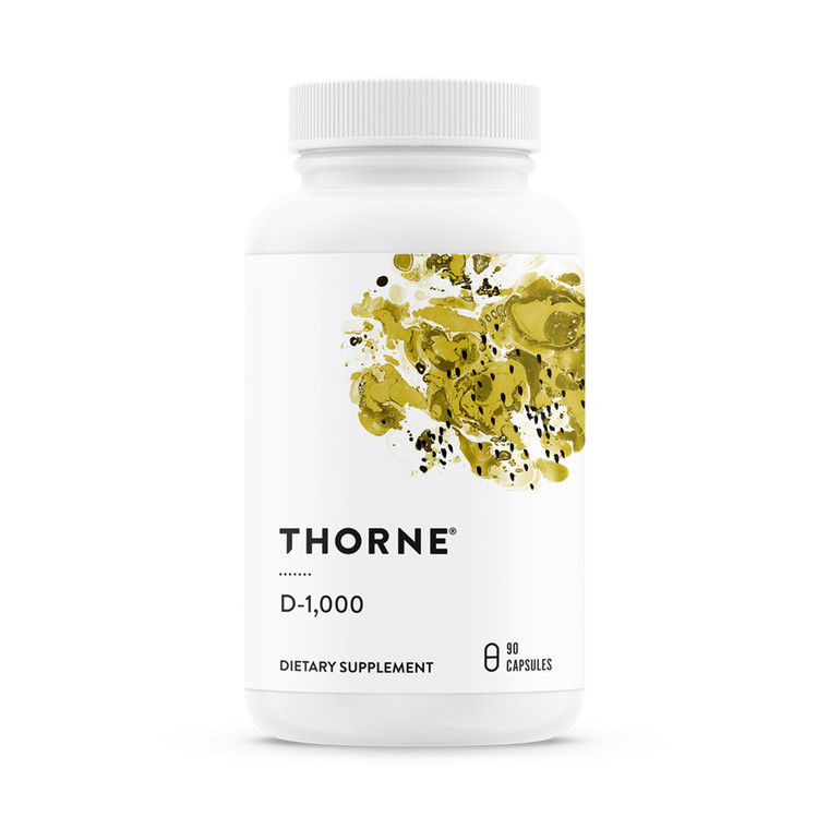 THORNE - Vitamin D3 Supplement - Supports Healthy Bones, Teeth, Muscles, Cardiovascular & Immune Function* - Gluten, Dairy & Soy-Free - 1,000 IU - 90