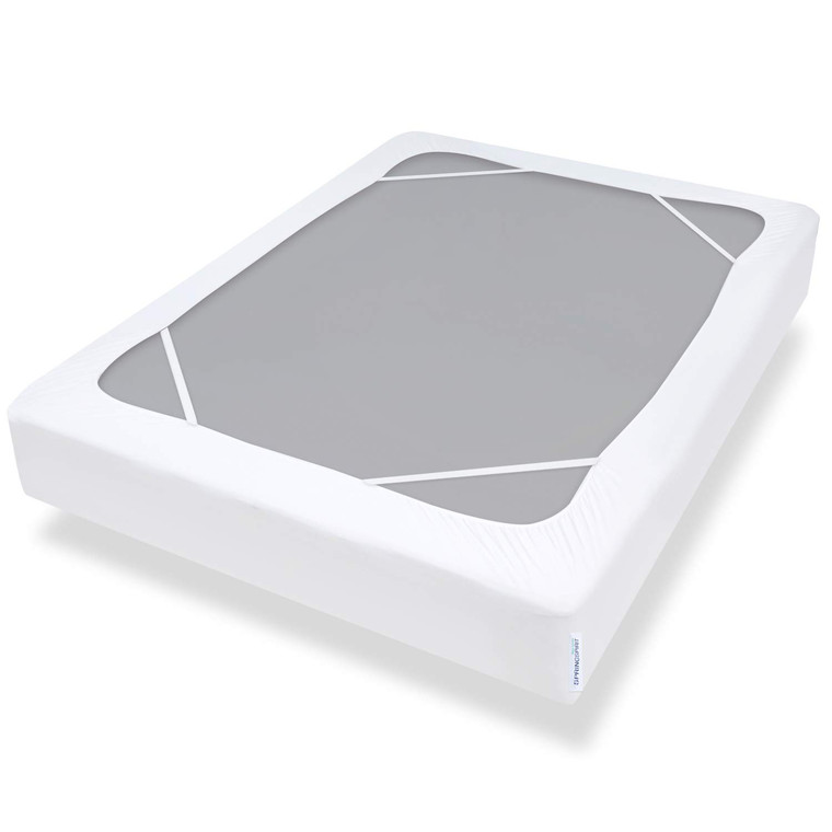 Box Spring Cover Queen Size with Smooth and Elastic Woven Material, Only Covers Sides, Alternates for Bed Skirt, Wrinkle & Fading Resistant, Washable